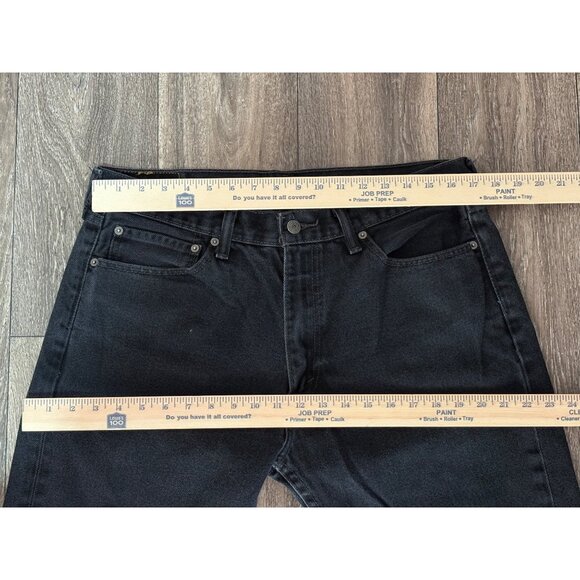 LEVI'S 505 MENS DENIM WASH BLACK JEANS STRAIGHT LEG 36X34 LONG-TALL 100% COTTON - Picture 3 of 11